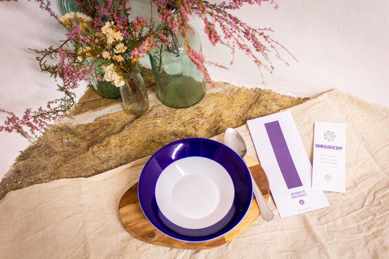 Plato hondo Sargadelos decorado liso