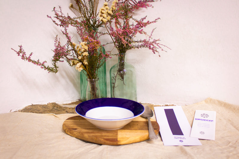 Plato hondo Sargadelos decorado liso